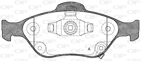 OPEN PARTS Комплект тормозных колодок, дисковый тормоз BPA0766.12